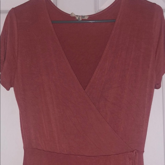 Rolla Coster blush pink faux wrap dress - Picture 2 of 3